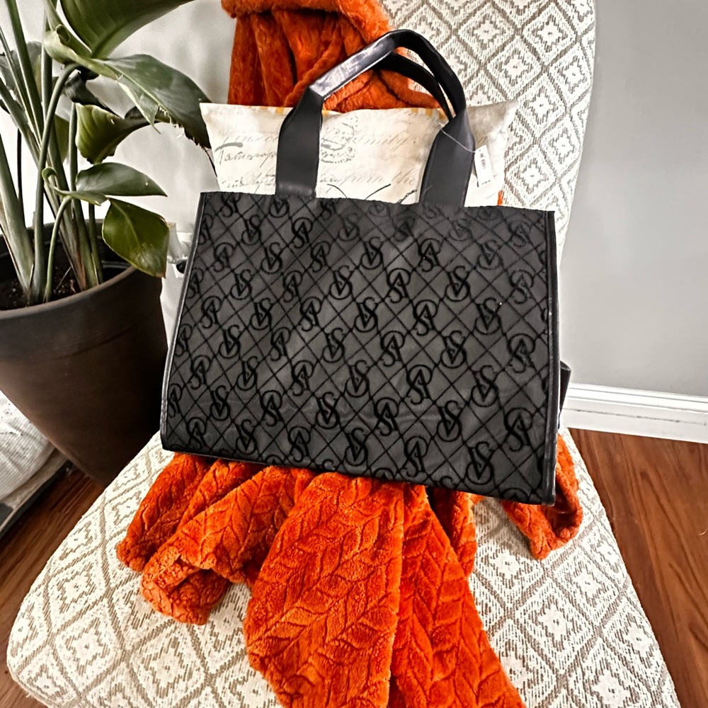 Stylish Lace VS Black Tote Bag